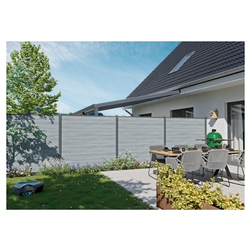 T&J WAREN WPC Steckzaun-Set - Verschiedene Farben