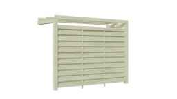 Weka Carport Rückwand für Einzel- und Doppelcarport mit Dachbegrünung - kesseldruckimprägniertZubehörbild