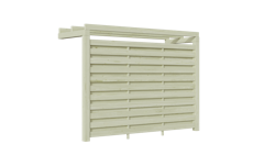 Weka Carport Rückwand für Einzel- und Doppelcarport mit Dachbegrünung - kesseldruckimprägniert