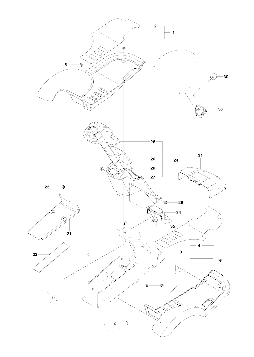 Explosionszeichnung Ersatzteile