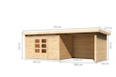 Vorschaubild Karibu Woodfeeling Gartenhaus Kandern 6/7 mit 300 cm Schleppdach/Seiten- und Rückwand