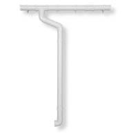 Kunststoff Dachrinnenset 400A für Pultdach/Flachdach Gartenhäuser-weiß