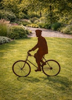 Badeko Deko-Fahrradfahrer „Gustav“ in Edelrostoptik