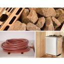 Vorschaubild Weka Saunaofen-Set 10 inkl. 5,4 kW Kompakt-Ofen, Saunasteine, integrierte Steuerung