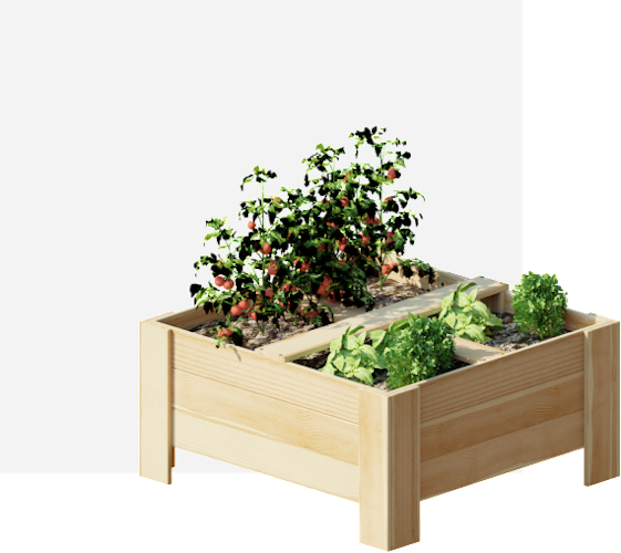 Ante Pflanzgefäß B95 x T92 x H45 cm