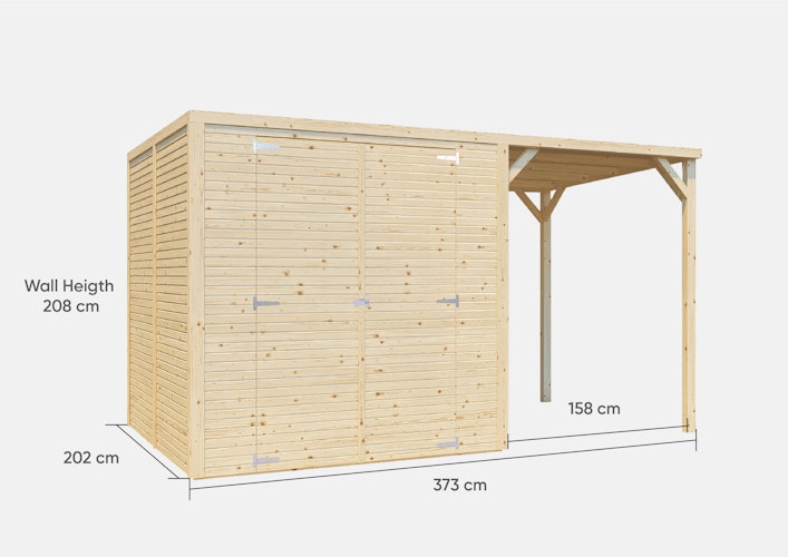 Bertilo Gerätehaus Box 3 Plus - 18 mm