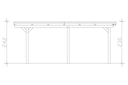 Vorschaubild Skan Holz Emsland - Flachdach Carport aus Leimholz Breite 402 cm