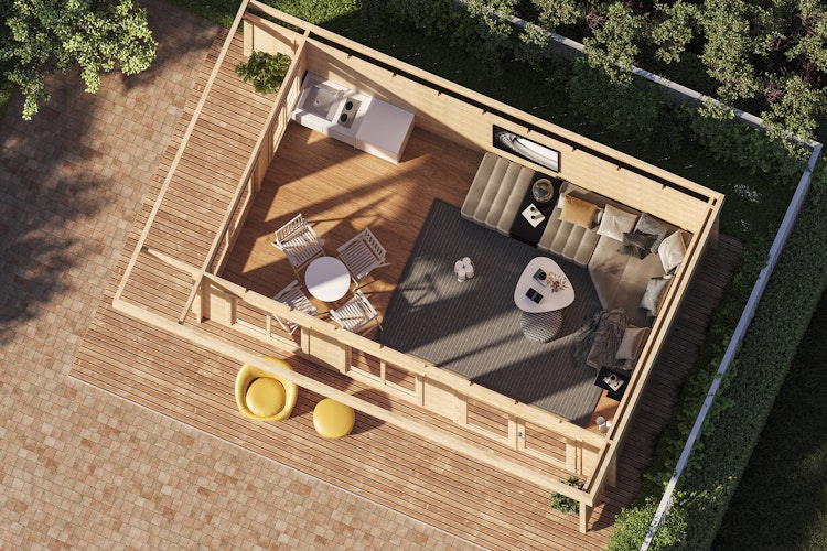 Wolff Finnhaus Gartenhaus Haldis 5335 - 44 mm