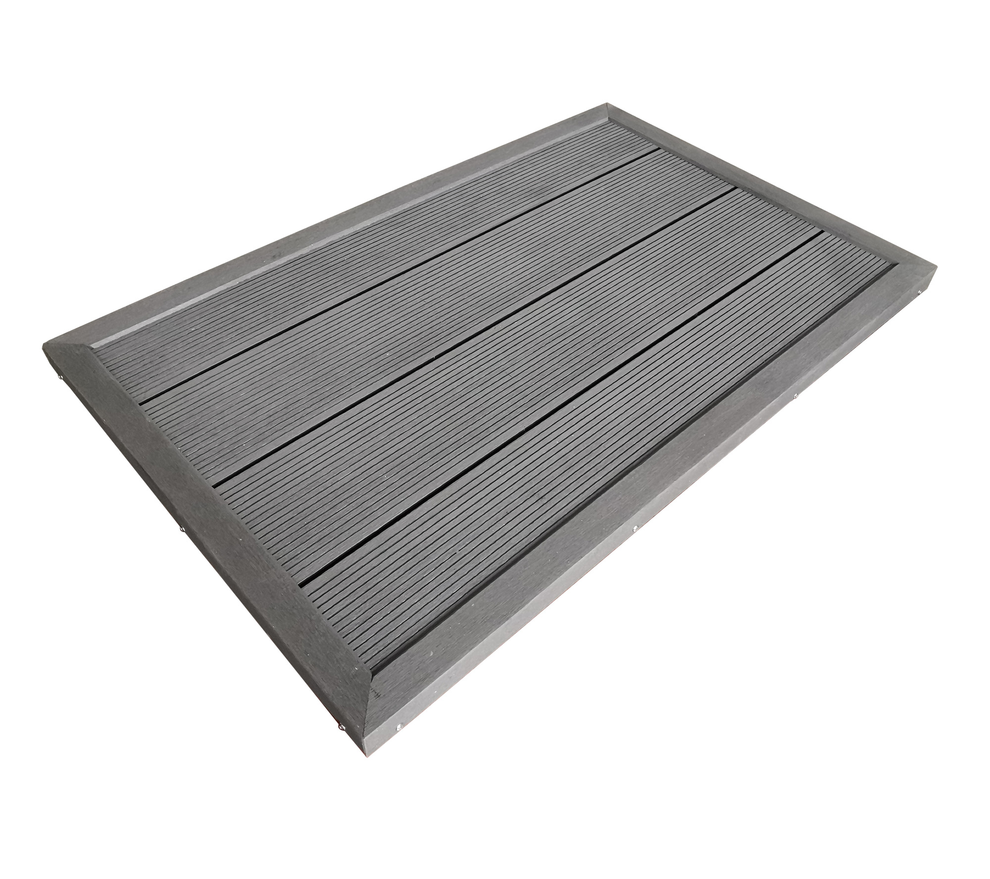 myPOOL Outdoorbodenelement aus WPC als Untergrund für Solarduschen LxBxH 101 x 63 x 5,5 cm