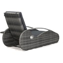 Vorschaubild Garden Pleasure Lounger ALASSIO, Polyrattan Schilfgrau / Kissen 100 % Polyester Antrahzit