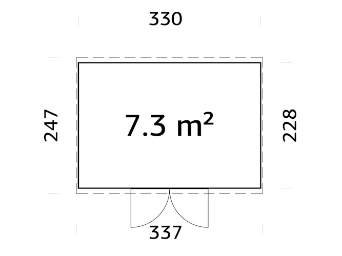 Palmako Gerätehaus Elias 7,3 m² - 16 mm
