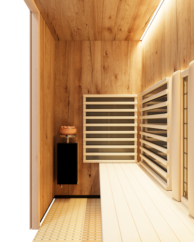 Infraworld Infrarotkabine TrioSol Prima 1 inkl. VITALcorner inkl. 5-teiligem gratis Zubehörset