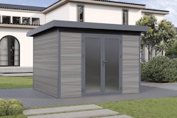 Wolff Finnhaus WPC Gartenhaus Avela im Rhombus-Design - 28 mm