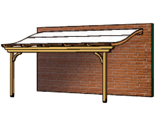 Skan Holz Terrassenüberdachung Verona o. Mittelpfosten Breite 434 cm