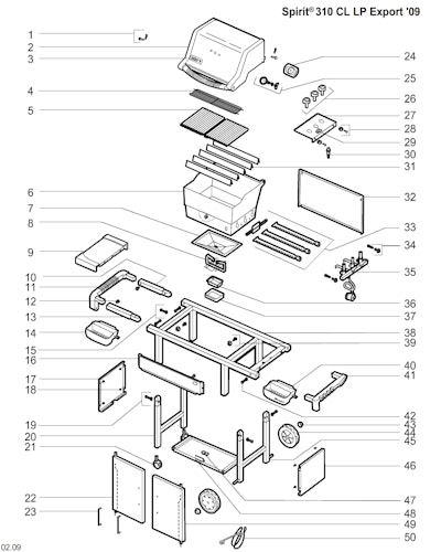 Weber Spirit E-310CL LP Blk (DE/AT)