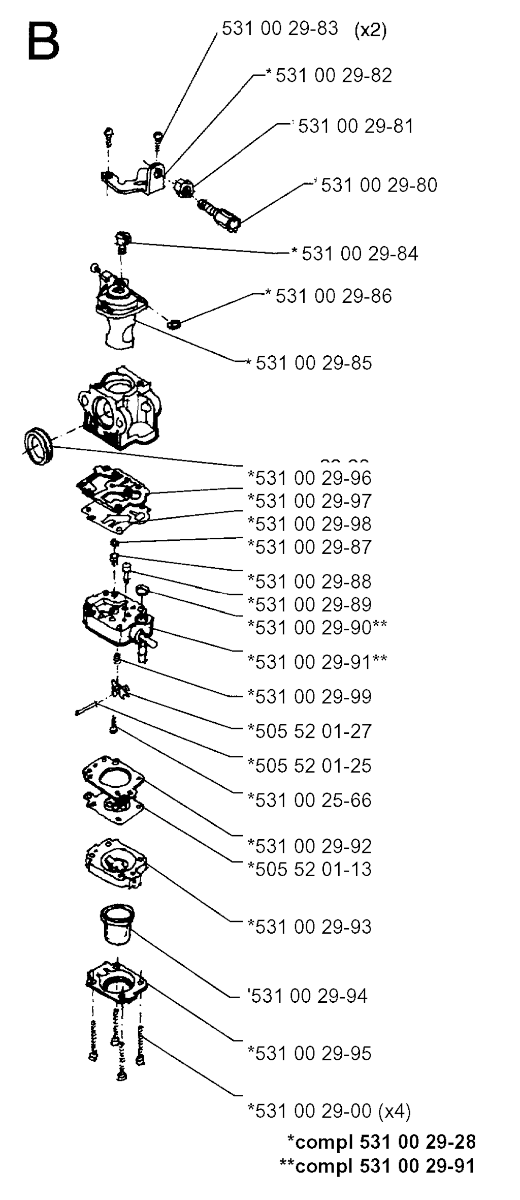 Explosionszeichnung Ersatzteile