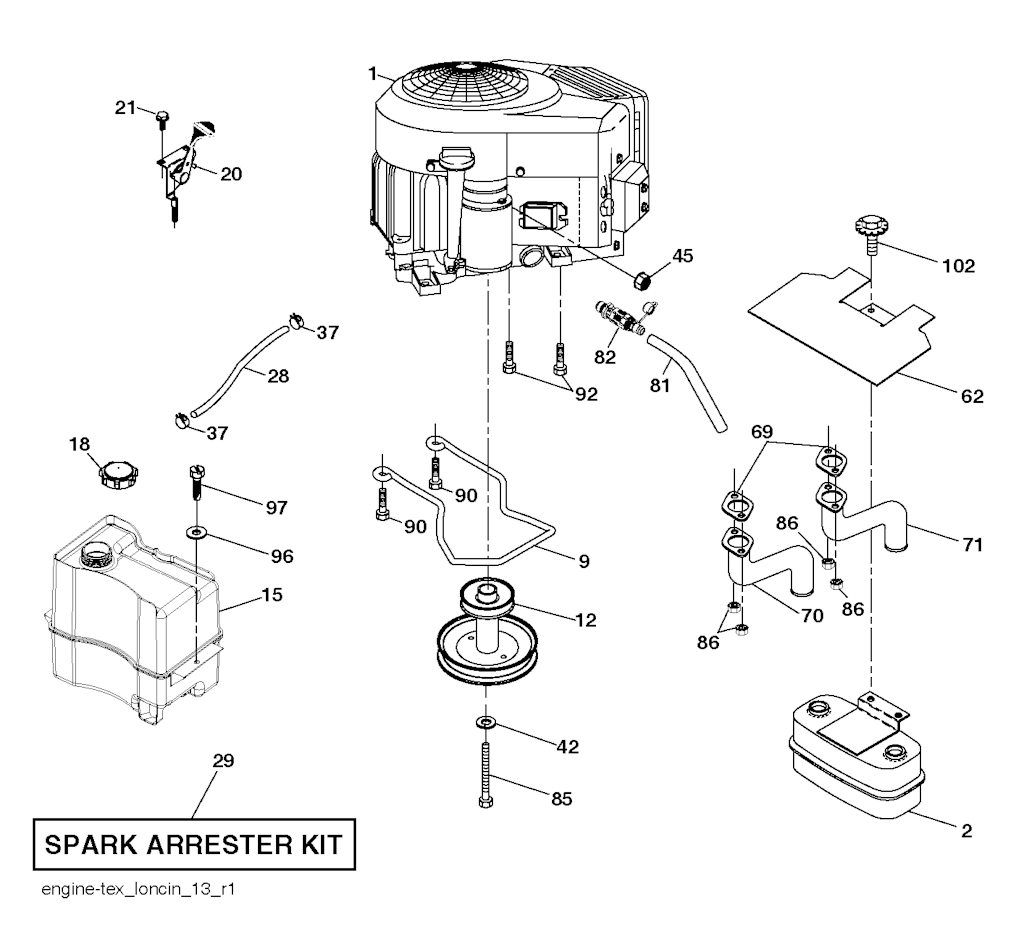 Explosionszeichnung Ersatzteile