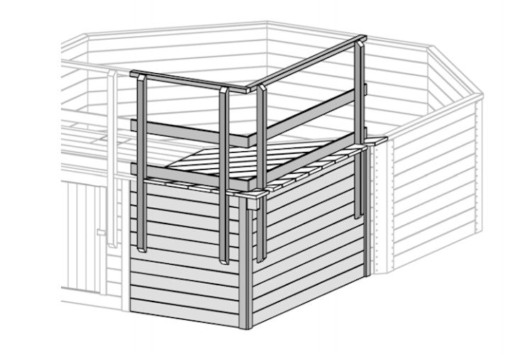 Weka Sonnendeck für Pool 593 B Gr.1+2, 594 und 594 A