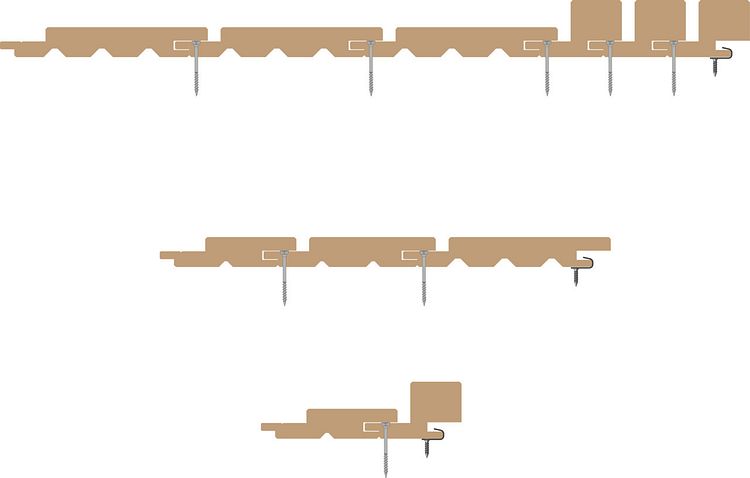 OSMO VERTO BLACK STRIPE Fassadenprofil Nordische Fichte riffelgesägt Patina 905 21 x 96 mm VE 4 Stk.