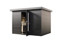 Vorschaubild Wolff Finnhaus Premium Metall Gartenhaus Hakon 3024 Anthrazit
