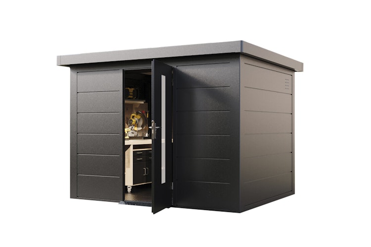 Wolff Finnhaus Premium Metall Gartenhaus Hakon 3024 Anthrazit