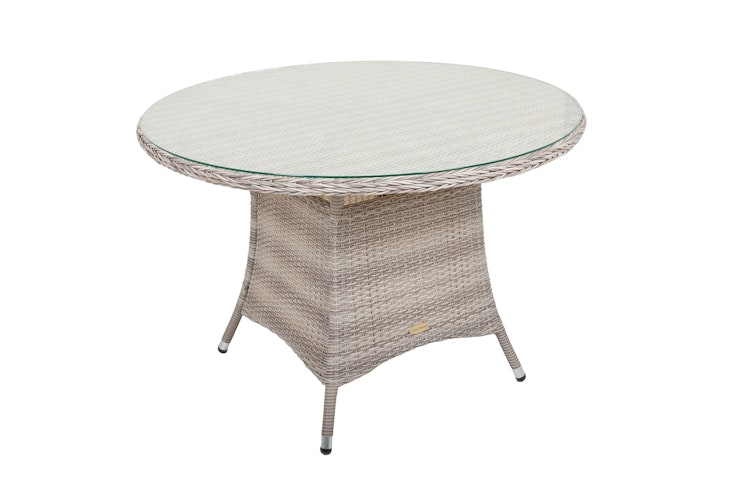 Garden Pleasure Esstisch-Set DIJON, Tisch + 4 Stühle, Aluminium / Polyrattan / 100 % Polyester
