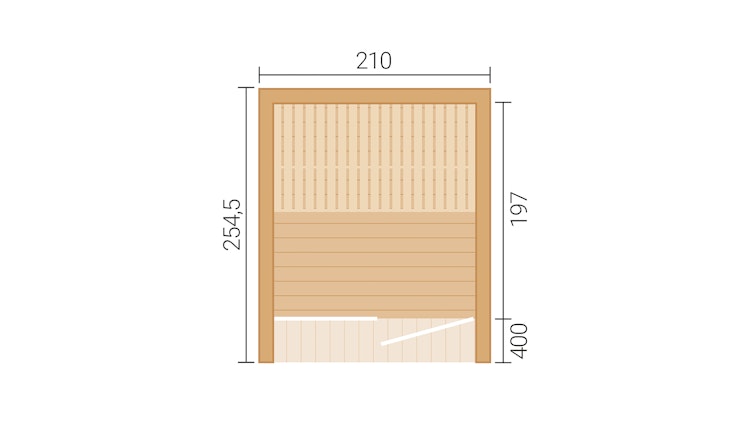 Weka Design Saunahaus Luua Cube - 175 mm (Lieferung vormontiert)