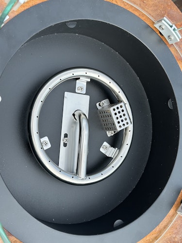 Badeko Stehtischofen ,,Gasfeuer" Ambiente in Edelrostoptik