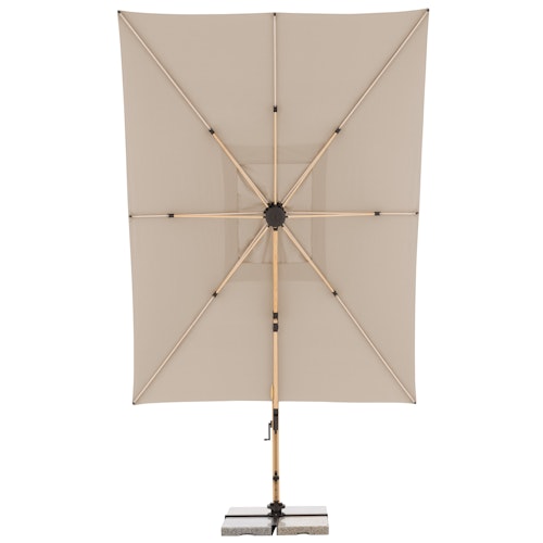 doppler Pendelschirm ALU WOOD 400 x 300 LED, Aluminium Esche-Optik / 100 % Polyester 180 g/m²