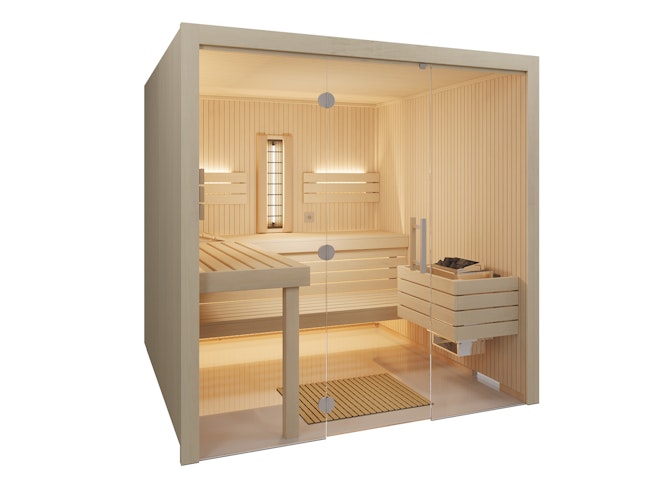 Abverkaufsmodell Infraworld Sauna Gracil Complete 210 - 75 mm Multifunktionssauna inkl. 5-teiligem gratis Zubehörset