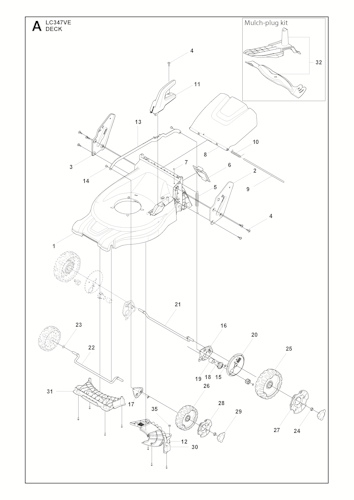 Husqvarna Rasenmäher gelegentliche Nutzung 970541401 LC 347VE