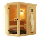 Vorschaubild Weka Massivholz-Elementsauna Laukkala 3 mit Glastür+Fenster - 38 mm mit Eckeinstieg