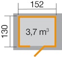 Vorschaubild Weka 19mm Gartenhaus 317- Einzeltür