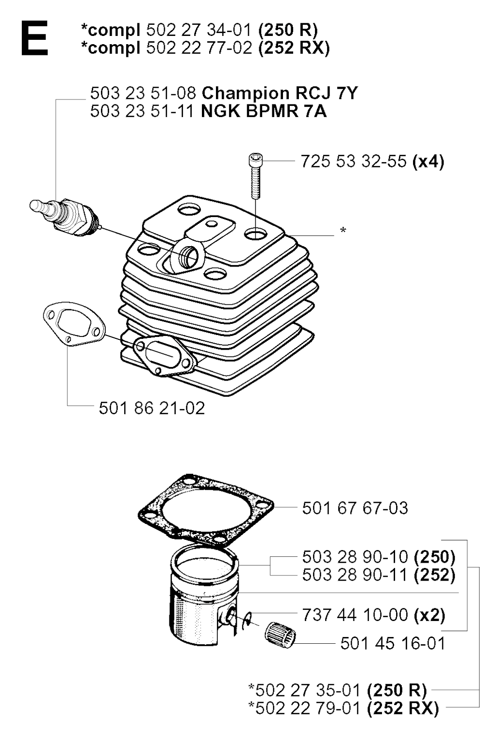 Explosionszeichnung Ersatzteile