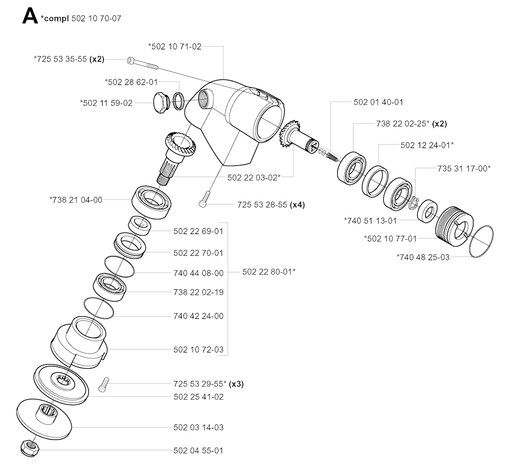 Explosionszeichnung Ersatzteile
