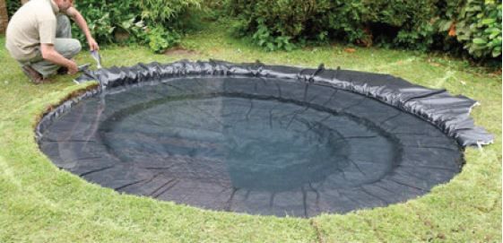 BOXOB Teichfolien-Reparatur-Set – 2 Stück, Je 20x20 Cm, Selbstklebendes EPDM-Gummi, Wasserdicht