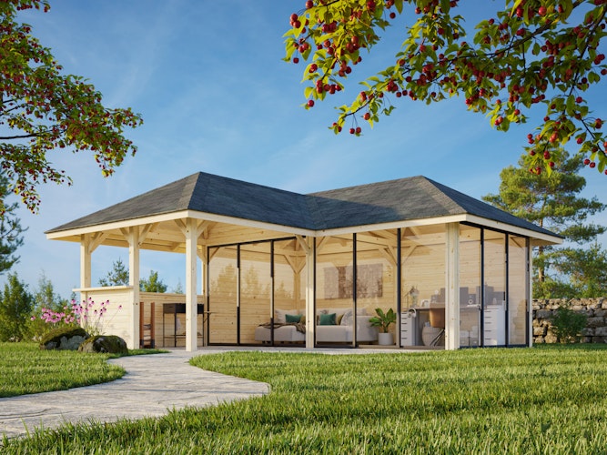 Palmako Pavillon Bianca 24,9 m² Set 223 Slide