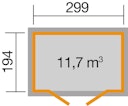 Vorschaubild Weka Gartenhaus 321 ohne Anbau - 19 mm