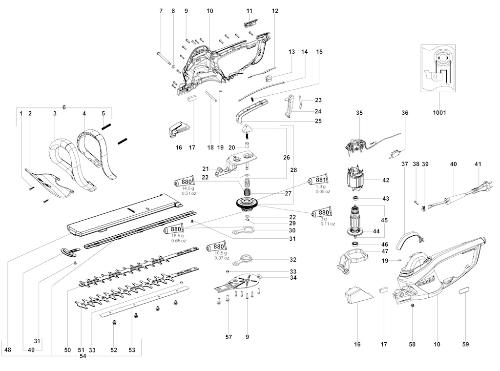 Explosionszeichnung Ersatzteile