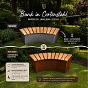 Vorschaubild Badeko Sitzbank „Modell Karlsruhe“ 125 cm aus Cortenstahl