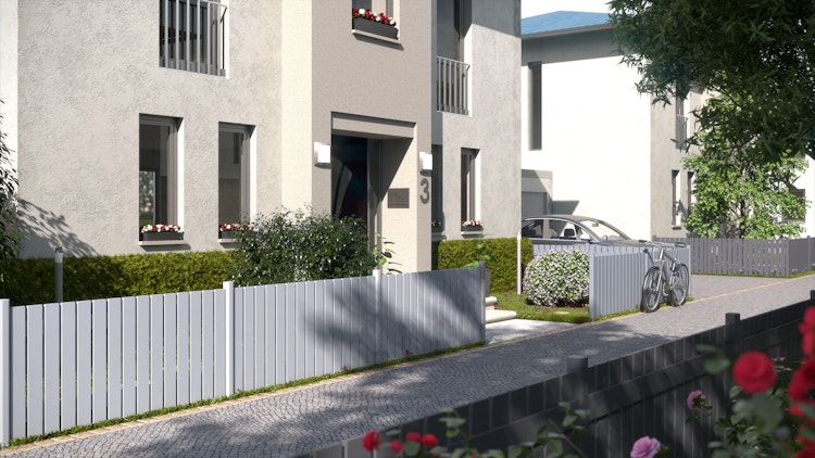 TraumGarten Alu-Vorgartenzaun Squadra