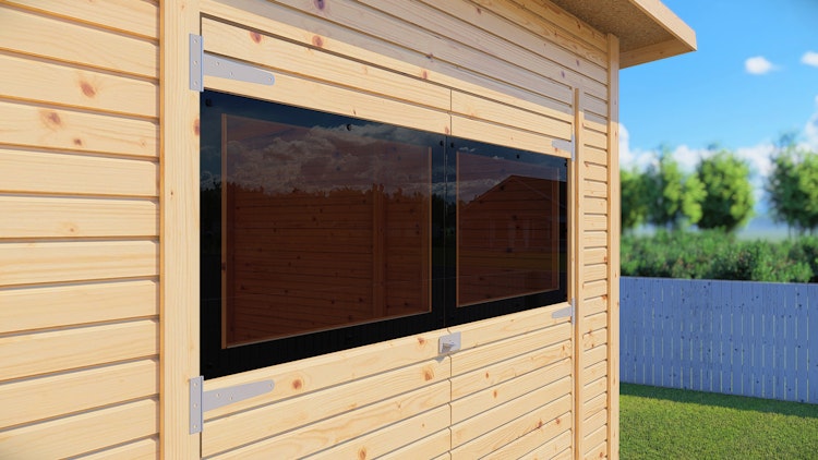 Bertilo Gerätehaus Pent Modern 4 - 18 mm