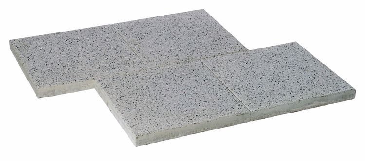 Diephaus Terrassenplatte OPTIMA ARMIERT Granit-Grau 40 x 40 x 4 cm