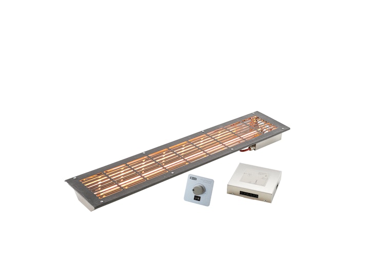 Infraworld VITALlight-IPX4 Infrarotstrahler-Set anthrazit Easy Control: silbergrau- gerader Einbau