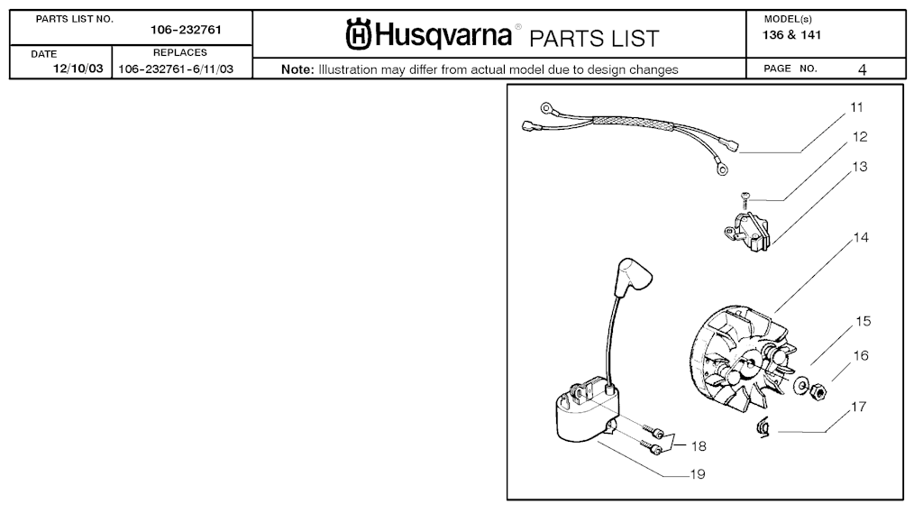 Explosionszeichnung Ersatzteile