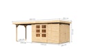 Vorschaubild Karibu Woodfeeling Gartenhaus Retola 2/3/4/5/6 inkl. Anbauschrank u. 280 cm Schleppdach