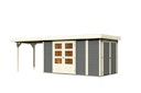 Vorschaubild Karibu Woodfeeling Gartenhaus Retola 2/3/4/5/6 inkl. Anbauschrank u. 280 cm Schleppdach