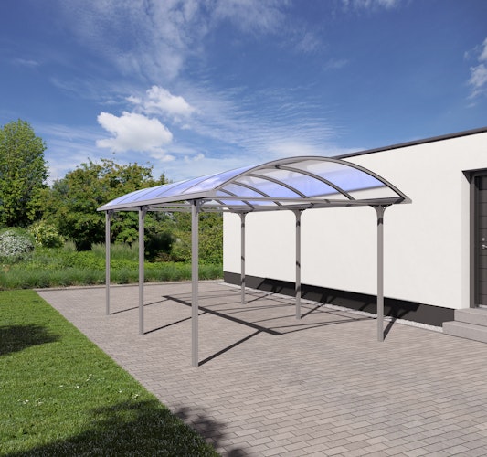 KGT Aluminium Carport Elbe mit Runddach