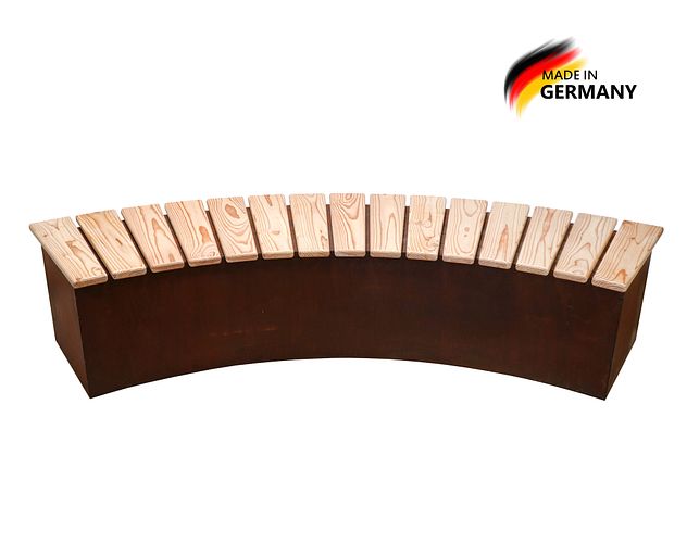 Badeko Sitzbank „Modell Karlsruhe“ 200 cm in Edelrostoptik