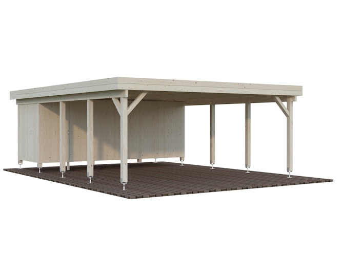 Palmako Carport Karl 40,6 m² mit Geräteraum